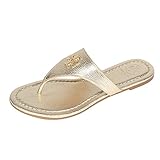 Tory Burch Laura Flip Flop Flats Thong Tumbled Leather TB Logo