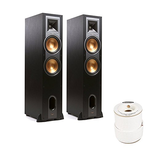 Klipsch R28F Floorstanding Speakers (Pair) with Amazon Basics Speaker