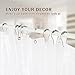 Wimaha Rustproof Shower Curtain Rings Hooks, Stainless Steel Heavy Duty Roller Decorative Shower Hooks for Bathroom Rods Curtains Liners, Polished Chrome, Set of 12