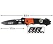 New Rogue River Tactical Knives EMT Rescue Survival Orange Black Folding Tanto Blade Spring Assisted Pocket Knife