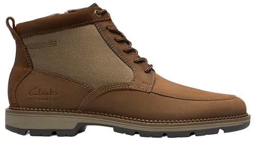Clarks Bottes Maplewalk Rise Chukka pour homme, Marron foncé Lea., 41 EU
