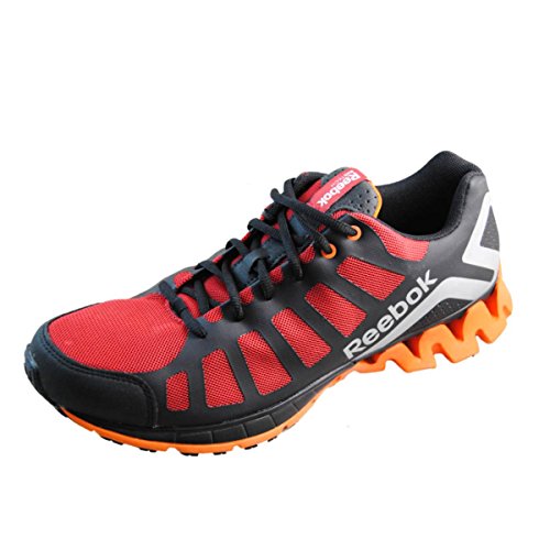 Reebok Men's Zig Heel Running Shoe,Red/Black/Silver/Orange,10.5 M US
