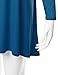 NINEXIS Women's Elegant Mock Neck Long Sleeve Pleated Drapey Tunic Top