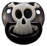 Billy Bob BLACK PIRATE SKULL PACIFIER Baby Pacifier 90049 Original USA Brand by Preciastore