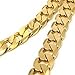 Chunky 23in 10mm 24k Yellow Gold Filled Men's Necklace Solid Curb Chain Jewelry 72g, gold filled