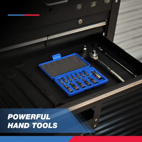 NEIKO 10074A Metric Hex Bit Socket Set 13Piece Set S2 And CrV