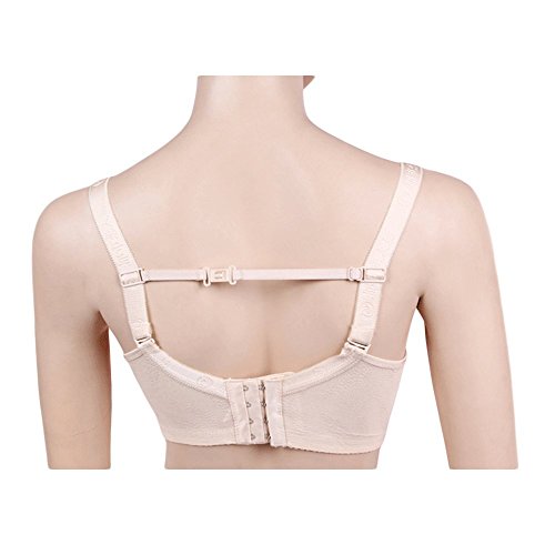LOHOME Bra Strap Holder, Women's Elastic Anti-Slip Bra Shoulder Straps with Buckle Bra Accessories Pure Color Pack of 5
