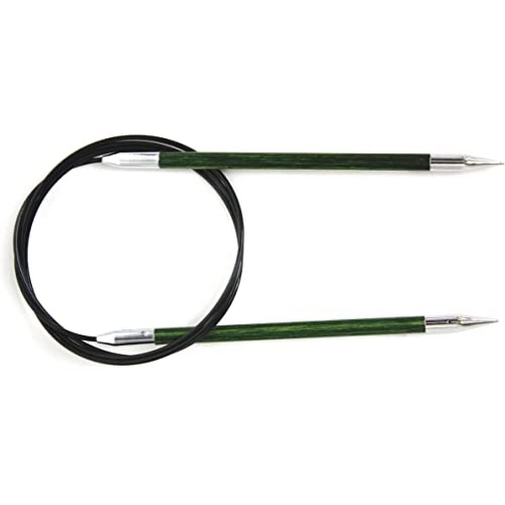 KnitPro Royale: Knitting Pins: Circular: Fixed: 100cm x 5.50mm, Birchwood, brass, Multi-Colour, 5.5mm