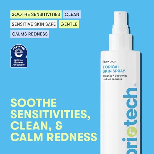 BRIOTECH Topical Skin Spray, Hypochlorous Acid Spray for Sensitive Skin, HOCl Facial Mist, Full Body Support Against Irritation, Calm Redness, Soothe Foot & Scalp, 8.5 oz (1 Pack)