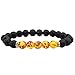 Crytech Women Men Lava Rock Aromatherapy Essential Oil Diffuser Bracelet Stretchy Natural Stones Beaded Mediation Balancing Reiki Bangle Yoga Beads Bracelet for Stress Reliever (Amber)thumb 1