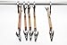 CA&HomeDecor Hanger Natural Finish Wooden Pants Hangers Theaceae Skirt Hangers With Two Adjustable Anti-Rust Clips,Pack of 5