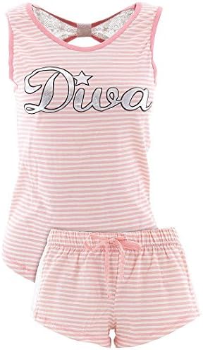 Taylor Paige Juniors Diva Peach Cotton Short Pajamas M