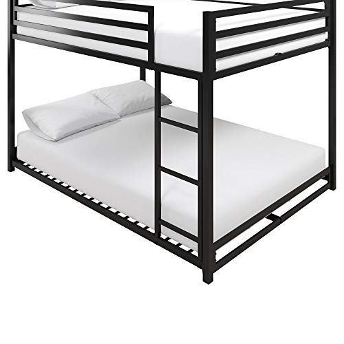 DHP Miles Metal Bunk Bed, Black, Full over Full Pricepulse