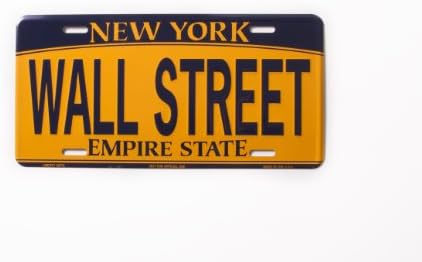 New York Souvenir License Plates, New York Souvenir, New York License Plate (WALL STREET)
