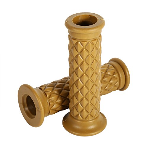 7/8" Motorcycle Hand Grips Antiskid Handlebar Rubber Bar End Hand ( Color : Yellow )