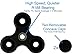 EWR Products Spinner Upgraded SI3N4 Hybrid Ceramic Bearing Fidget Toy, Black