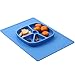 Non Slip Silicone Kids Placemats with Plate for Toddlers Babies Children Blue