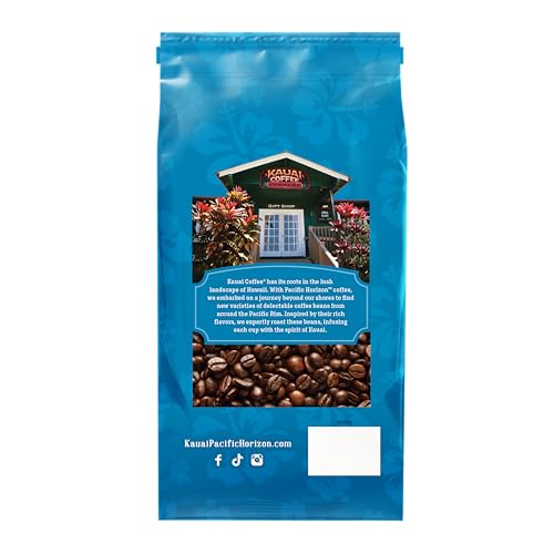 KAUAI COFFEE GROUND COFFEE – SMOOTH, RICH, MEDIUM ROAST – LIGHT FLORAL NOTES, BRIGHT AROMA – ARABICA COFFEE, 10% HAWAIIAN WITH NO BITTERNESS – KOLOA ESTATE, 1 PACK OF 24OZ