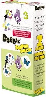 Asmodee Dobble Super Pack Kids 123+Animals Family Card Game 2-8 Players view 2