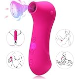G-Spot Couples Vibrator for Clitoris Stimulation with 10M Remote Control,10 Suctions&Vibrations Nipple Anal Vagina Sucking Vibrator with Dual Motors,Adult Sex Toys for Women (red)