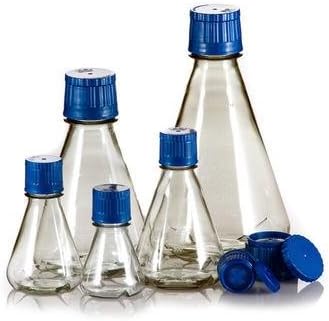 TRIFOREST ENTERPRISES FBC0250S Polycarbonate Erlenmeyer Flask, Baffled Base, Sterile, Autoclavable, 250 mL Volume, 83 mm Diameter x 133 mm Height (Pack of 6)