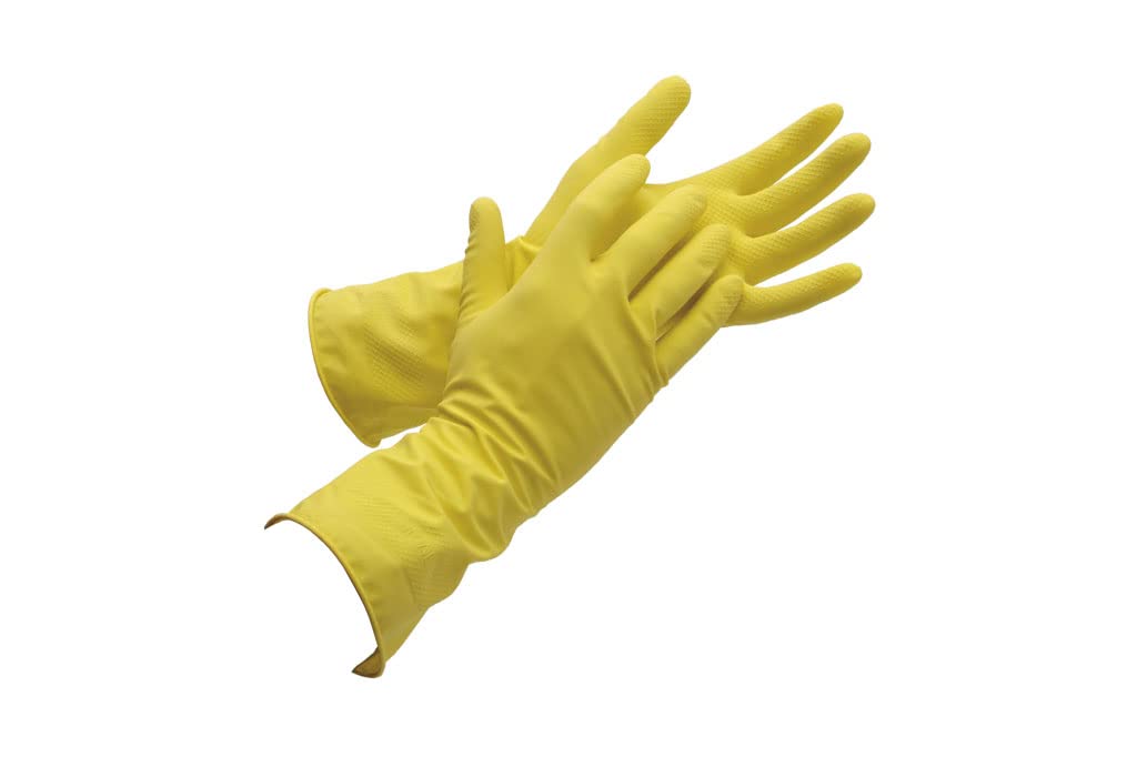COFAN 11000018-9,5 Guante Latex Yellow Flocado T 9 for DIYers & Professionals, Made for Repair, Installation and Workshop tasks