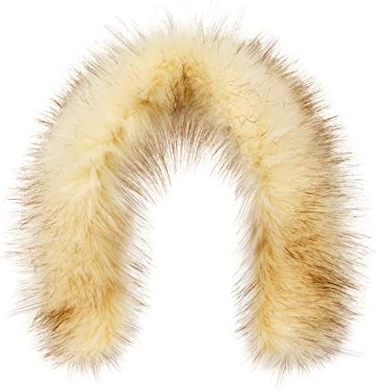 Futrzane Trim Hood Faux Fake Fur Hood Winter for Jacket Ski Collar Wrap Shawl