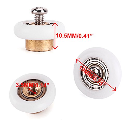 oobest Shower Door Rollers Sliding Tub Shower Door Replacement Rollers 3/4" (8 Pack) Pricepulse