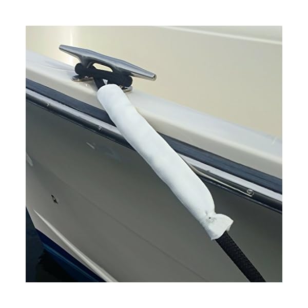 Goyer-Marine-FireHose-Bulk-Jacket-Chafe-Guard-2-Inches-Flat-No-Lining-White-6-Feet