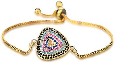 Colorful Crystal inlaid Triangle shape bracelet for Women