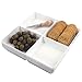 Avant 4-Compartment Plastic Appetizer Serving Tray | set of 4 White