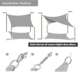 Dripex 3x5m Rectangle Sun Shade Sail Waterproof PES Polyester 95% UV Block view 6