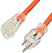 Amazon Basics 25-Foot 3-Prong Heavy-Duty Indoor/Outdoor SJTW Lighted Extension Cord - 15 Amps, 1875 Watts, 125V - Orange