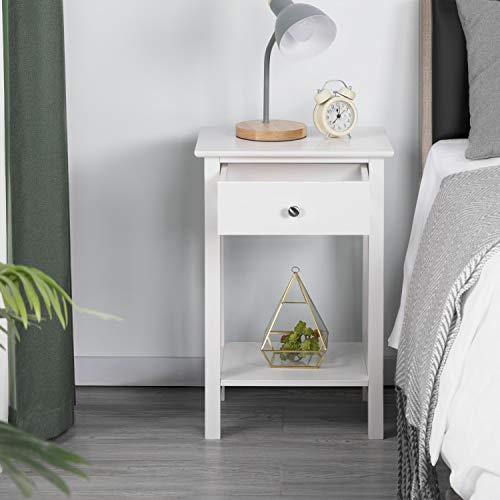 Yaheetech Nightstands Bedside Table with 1 Drawer and Storage Open
