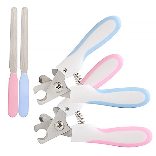 Dog Nail Clipper Safe Professional Pet Nail Trimmer Nail File Pet Grooming Tool (Pink) - Thumbnail 4