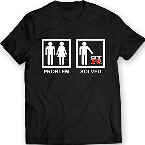 Nissan GTR Problem Solved Funny T-Shirt 100% Cotton