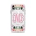 CaseCharming Monogram Case for iPhone 16 Pro Max 15 Plus 14 13 mini 12 Personalized Custom Initials Clear Transparent See Through Rubber Cover