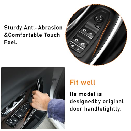 TTCR-II 2pcs Compatible with BMW 3 Series 4 Series F30/F31/F34/F80 320i,328i,330i,335i & F32/F33/F36 428i,435i,Driver and Passenger Side Car Door Handle Cover | Driver and Passenger Side Interior Door Handle Cover Serie 3 320i,328i,330i,335i,Serie 4s 428i,435i,440i-Black