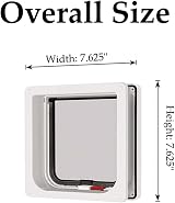 Cat Mate Lockable Cat Flap with Door Liner to 50mm White 234 W view 8