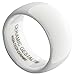 White Ceramic Ring by CERAMIC GESTALT - 10mm Width. Domed & Polished Design (Avail. Sizes 5 to 14).