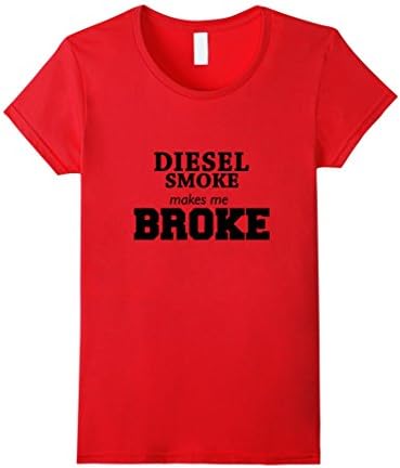 Women's Diesel Smoke Truck T-Shirt Small Red