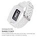 Moretek Adjustbable Wrist Replacement Band for Samsung Gear fit2 and Gear Fit2 Pro Smart Watch Fitness Strap Accessory (NewWhite)
