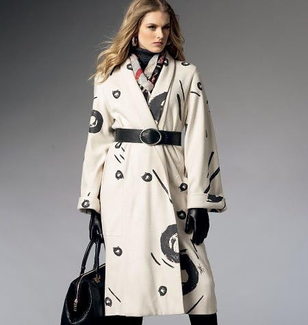 BUTTERICK B5960 MISSES COAT (SIZE LARGE, X-LARGE, XX-LARGE) SEWING PATTERN
