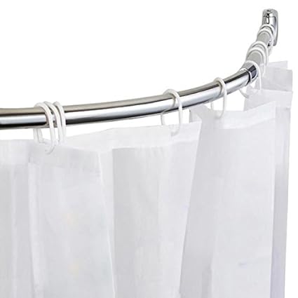 Chinkyboo Extendable Chrome Circle End Telescopic Curved Shower