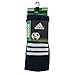 adidas Rivalry Soccer Men and Women, Workout Socks-Over The Calf, Navy Blue/White, L