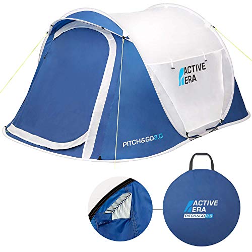 Active Era Pop Up Tent 2 Layer Waterproof 2 Person Pop Up Tent 100 Storm Tested with Advanced Ventilation and Easy Pitch Construction Perfect for Camping and Festivals