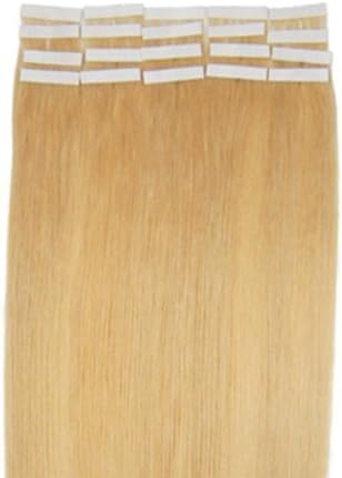 16''18''20''22'' 24'' Pu Tape in Straight Real Human Hair Extensions 18 Colors 20pcs Beauty Hair Style (16inch 30g/20pcs, #24 Pale Golden Blonde) by hairranti
