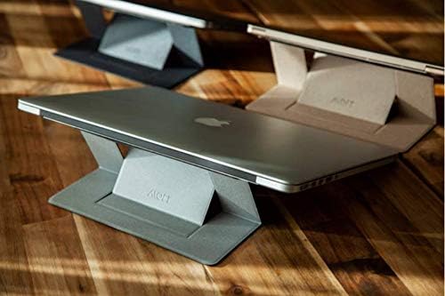 Mefe Invisible Laptop Stand, Adjustable Notebook Stand Laptop Riser Holder Compatible with ALL MacBook Air Pro, Dell XPS, Microsoft, HP, Lenovo and Any Laptop between 7 to 17 Inches (Silver)