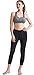 Oalka Women's Yoga Capris Running Pants Workout Leggings Dye-Black XL