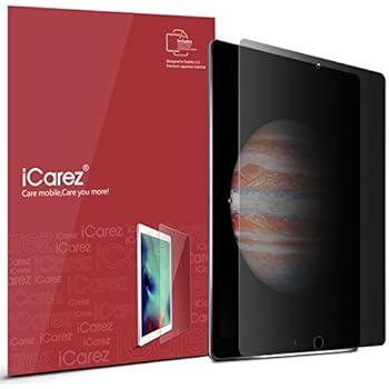 iCarez [Secret Series] 4 Way Privacy 360 Degree Screen Protector for Apple 12.9 inch iPad Pro (2015 2017 Model) [Not Glass] Anti-Spy